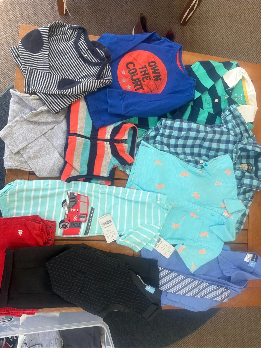 Mixed Boys Clothing Lot - Blue, Teal, Red, Gray